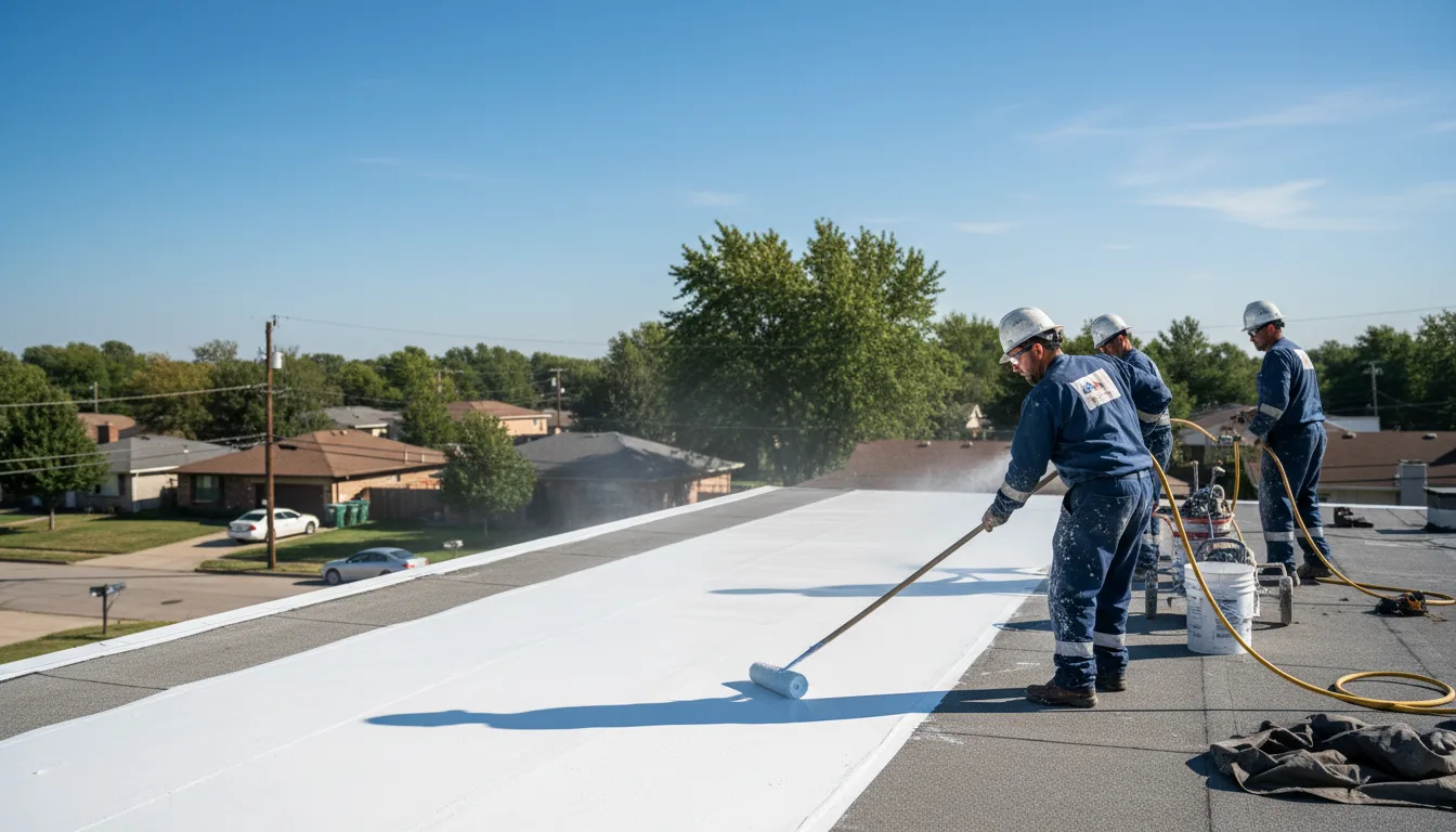 Commercial roof coating in Elba, NE near me